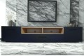 Έπιπλο Τηλεόρασης Anette 198cm – Μαύρο Ματ & χρώμα Δρυός Artisan 