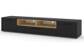 Έπιπλο Τηλεόρασης Anette 198cm – Μαύρο Ματ & χρώμα Δρυός Artisan 