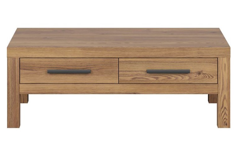 Τραπεζάκι Σαλονιού Balin 110x60cm χρώμα δρυός SIBU με συρτάρια