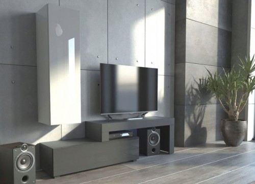 Σύνθετο σαλονιού MILANO 108-200 Μαύρο - Λευκό 2