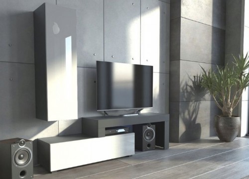 Σύνθετο σαλονιού MILANO 108-200 Μαύρο-Λευκό