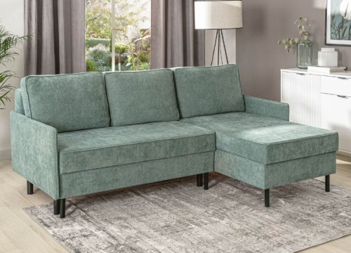 Γωνιακός Καναπές Κρεβάτι Nelly 217X150 με 2 Αποθηκευτικούς Χώρους Σενίλ Ύφασμα Γωνιακός Καναπές Κρεβάτι Nelly 217X150 με 2 Αποθηκευτικούς Χώρους Σενίλ Ύφασμα