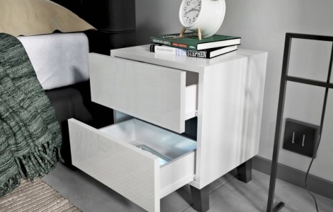 Κομοδίνο LOFT λευκό Κομοδίνο LOFT λευκό