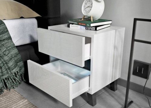 Κομοδίνο LOFT λευκό Κομοδίνο LOFT λευκό