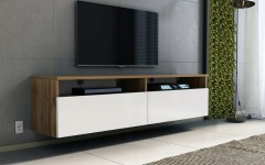 Έπιπλο TV ROMA 140 σε χρώμα δρυός-λευκό κρεμαστό/δαπέδου Έπιπλο TV ROMA 140 σε χρώμα δρυός-λευκό κρεμαστό/δαπέδου