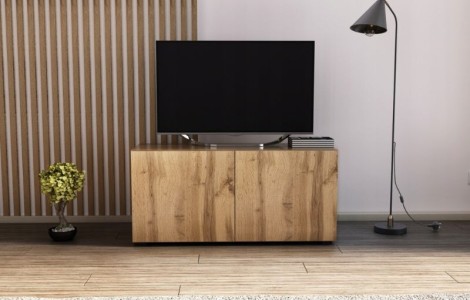 Έπιπλο TV BASIC 100 χρώμα δρυός wotan κρεμαστό ή δαπέδου