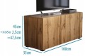 Έπιπλο TV BASIC 100 χρώμα δρυός wotan κρεμαστό ή δαπέδου