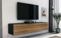 Έπιπλο TV MODUL 160 μαύρο - χρώμα δρυός κρεμαστό Έπιπλο TV MODUL 160 μαύρο - χρώμα δρυός κρεμαστό