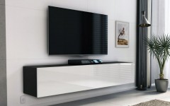 Έπιπλο TV MODUL 160 μαύρο - λευκό κρεμαστό Έπιπλο TV MODUL 160 μαύρο - λευκό κρεμαστό