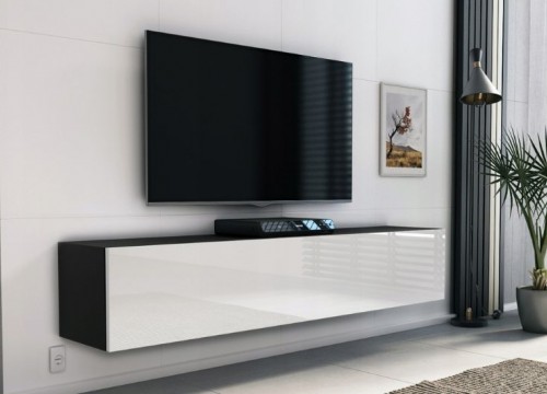 Έπιπλο TV MODUL 160 μαύρο - λευκό κρεμαστό