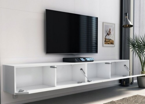 Έπιπλο TV MODUL 210 λευκό - χρώμα δρυός WOTAN κρεμαστό