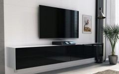 Έπιπλο TV MODUL 210 λευκό - μαύρο κρεμαστό Έπιπλο TV MODUL 210 λευκό - μαύρο κρεμαστό