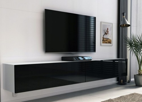 Έπιπλο TV MODUL 210 λευκό - μαύρο κρεμαστό