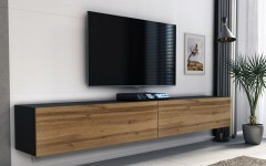 Έπιπλο TV MODUL 210 μαύρο - χρώμα δρυός κρεμαστό Έπιπλο TV MODUL 210 μαύρο - χρώμα δρυός κρεμαστό