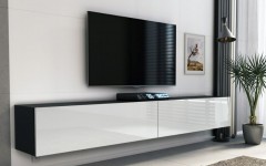 Έπιπλο TV MODUL 210 μαύρο - λευκό κρεμαστό Έπιπλο TV MODUL 210 μαύρο - λευκό κρεμαστό