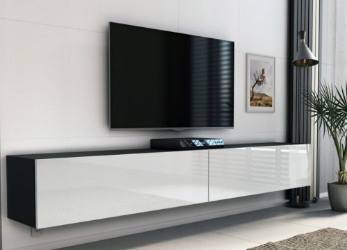 Έπιπλο TV MODUL 210 μαύρο - λευκό κρεμαστό