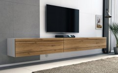Έπιπλο TV MODUL 265 λευκό - χρώμα δρυός κρεμαστό Έπιπλο TV MODUL 265 λευκό - χρώμα δρυός κρεμαστό