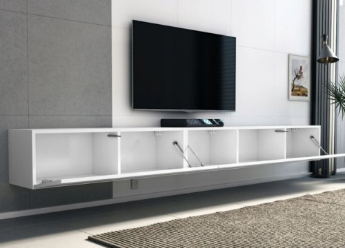 Έπιπλο TV MODUL 265 λευκό - χρώμα δρυός κρεμαστό