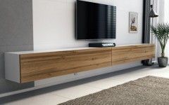 Έπιπλο TV MODUL 320 λευκό - χρώμα δρυός κρεμαστό Έπιπλο TV MODUL 320 λευκό - χρώμα δρυός κρεμαστό