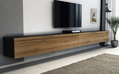 Έπιπλο TV MODUL 320 μαύρο - χρώμα δρυός κρεμαστό Έπιπλο TV MODUL 320 μαύρο - χρώμα δρυός κρεμαστό
