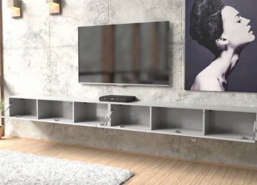 Έπιπλο TV MODUL 320 μαύρο - λευκό κρεμαστό