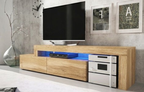 'Επιπλο TV MILANO 148-280 χρώμα δρυός
