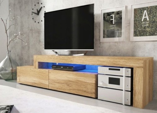 'Επιπλο TV MILANO 148-280 χρώμα δρυός