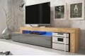 'Επιπλο TV MILANO 148-280 χρώμα δρυός - γκρι λάκα