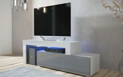 Έπιπλο TV MILANO 108-200 Λευκό-Γκρι γωνιακό επεκτεινόμενο	 Έπιπλο TV MILANO 108-200 Λευκό-Γκρι γωνιακό επεκτεινόμενο