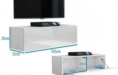 Έπιπλο TV MODUL 105 λευκό κρεμαστό Έπιπλο TV MODUL 105 λευκό κρεμαστό