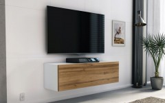 Έπιπλο TV MODUL 105 λευκό - χρώμα δρυός κρεμαστό Έπιπλο TV MODUL 105 λευκό - χρώμα δρυός κρεμαστό
