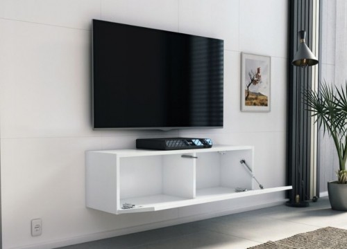 Έπιπλο TV MODUL 105 λευκό - μαύρο κρεμαστό
