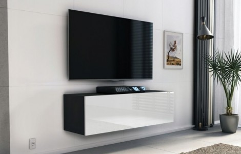 Έπιπλο TV MODUL 105 μαύρο - λευκό κρεμαστό Έπιπλο TV MODUL 105 μαύρο - λευκό κρεμαστό