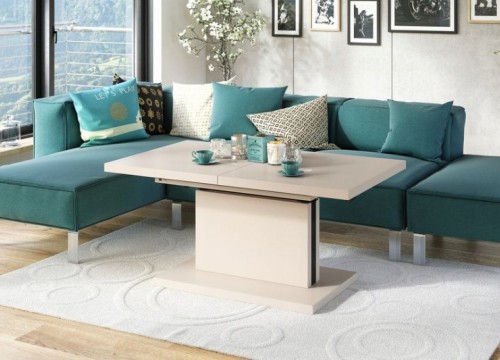 Τραπεζάκι πολυμορφικό σαλονιού ASTON μπεζ σαμπανί 120x70 με Ανύψωση & Επέκταση έως 200 cm Τραπεζάκι πολυμορφικό σαλονιού ASTON μπεζ σαμπανί 120x70 με Ανύψωση & Επέκταση έως 200 cm