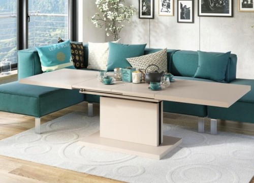 Τραπεζάκι πολυμορφικό σαλονιού ASTON μπεζ σαμπανί 120x70 με Ανύψωση & Επέκταση έως 200 cm Τραπεζάκι πολυμορφικό σαλονιού ASTON μπεζ σαμπανί 120x70 με Ανύψωση & Επέκταση έως 200 cm