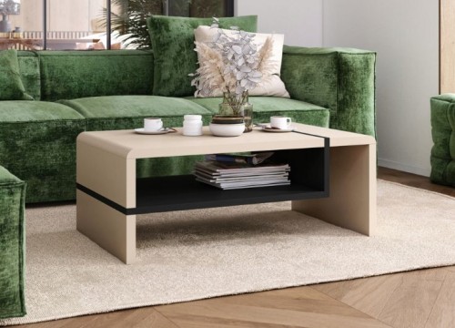 Τραπεζάκι σαλονιού FOLK μπεζ σαμπανί με μαύρο 100 Χ 60 Τραπεζάκι σαλονιού FOLK μπεζ σαμπανί με μαύρο 100 Χ 60