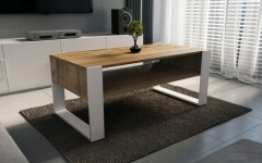 Τραπεζάκι σαλονιού LOFT 120 χρώμα δρυός wotan - λευκό Τραπεζάκι σαλονιού LOFT 120 χρώμα δρυός wotan - λευκό