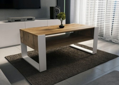 Τραπεζάκι σαλονιού LOFT 120 χρώμα δρυός wotan - λευκό Τραπεζάκι σαλονιού LOFT 120 χρώμα δρυός wotan - λευκό