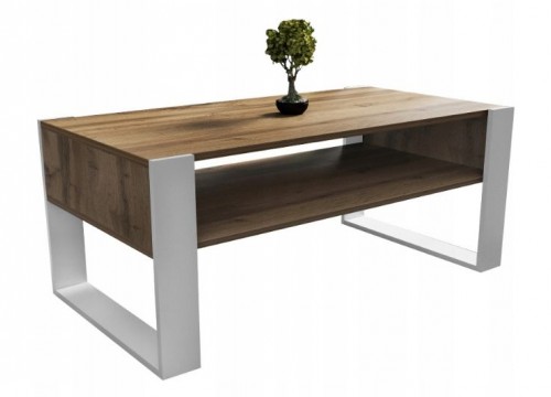 Τραπεζάκι σαλονιού LOFT 120 χρώμα δρυός wotan - λευκό Τραπεζάκι σαλονιού LOFT 120 χρώμα δρυός wotan - λευκό