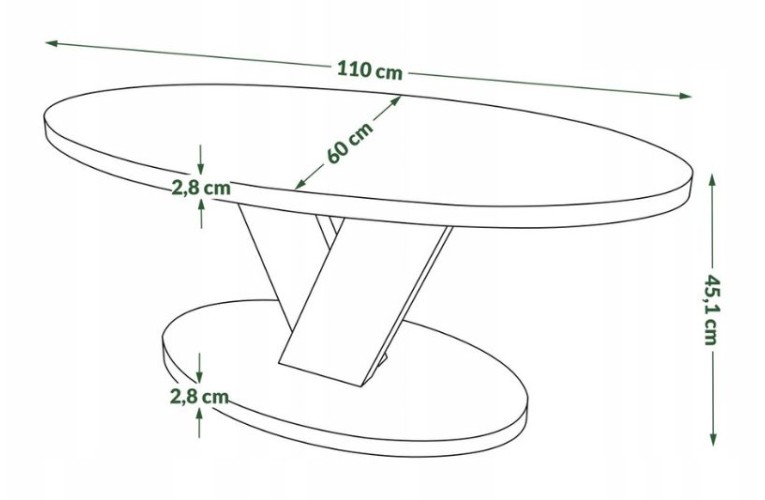 Τραπεζάκι σαλονιού LOVA σε χρώμα δρυός με μαύρο  Τραπεζάκι σαλονιού LOVA σε χρώμα δρυός με μαύρο