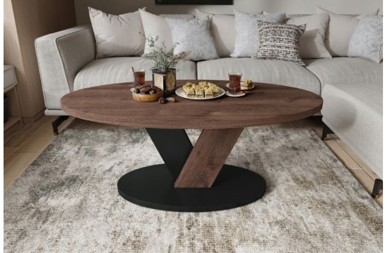 Τραπεζάκι σαλονιού LOVA καφέ με μαύρο μοντέρνο minimal  Τραπεζάκι σαλονιού LOVA καφέ με μαύρο μοντέρνο minimal