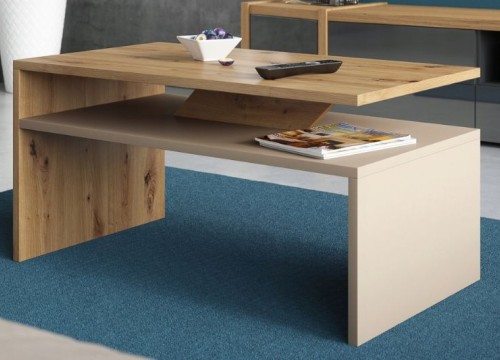 Τραπεζάκι σαλονιού PRIMA χρώμα δρυός Artisan & Μπεζ Τραπεζάκι σαλονιού PRIMA χρώμα δρυός Artisan & Μπεζ