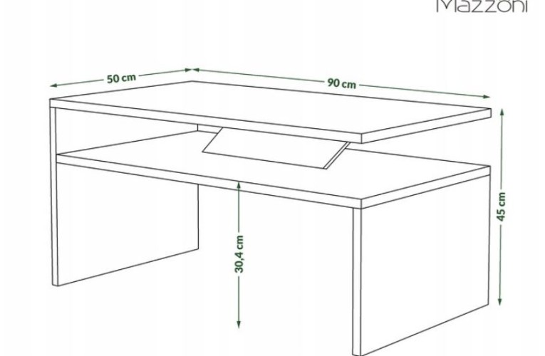 Τραπεζάκι σαλονιού PRIMA χρώμα δρυός Artisan & Μπεζ Τραπεζάκι σαλονιού PRIMA χρώμα δρυός Artisan & Μπεζ