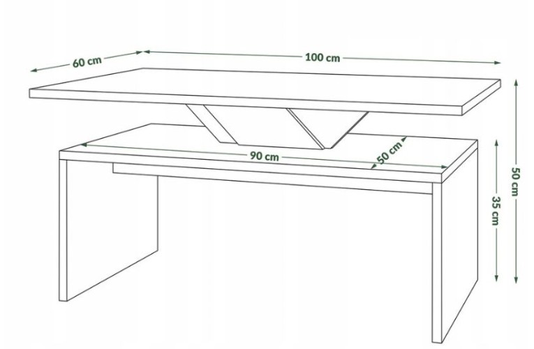 Τραπεζάκι σαλονιού SISI χρώμα δρυος Artisan με μπεζ Τραπεζάκι σαλονιού SISI χρώμα δρυος Artisan με μπεζ