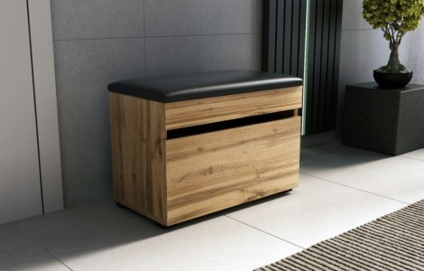Παπουτσοθήκη κάθισμα LOFT 60 σε χρώμα δρυός Παπουτσοθήκη κάθισμα LOFT 60 σε χρώμα δρυός