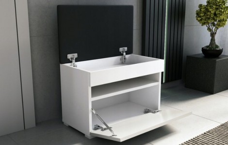 Παπουτσοθήκη κάθισμα LOFT 60 λευκή Παπουτσοθήκη κάθισμα LOFT 60 λευκή