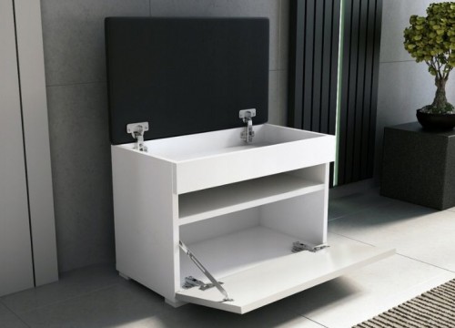 Παπουτσοθήκη κάθισμα LOFT 60 λευκή Παπουτσοθήκη κάθισμα LOFT 60 λευκή