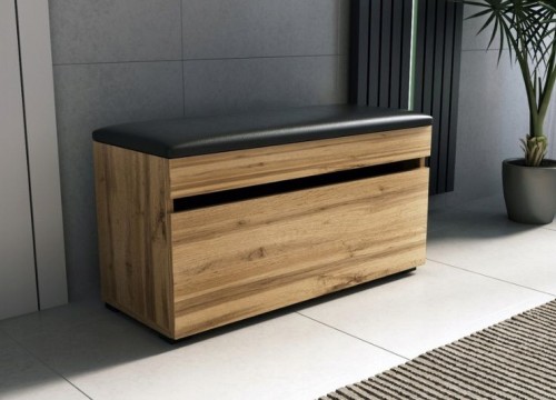 Παπουτσοθήκη κάθισμα LOFT 80 σε χρώμα δρυός Παπουτσοθήκη κάθισμα LOFT 80 σε χρώμα δρυός