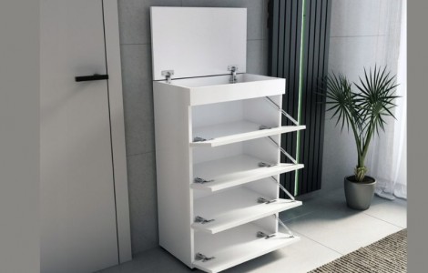 Παπουτσοθήκη ψηλή LOFT 60 λευκή Παπουτσοθήκη ψηλή LOFT 60 λευκή