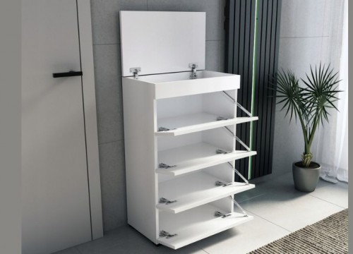 Παπουτσοθήκη ψηλή LOFT 60 λευκή Παπουτσοθήκη ψηλή LOFT 60 λευκή